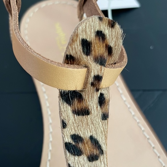 🔥nwt!  Leopard t-strap flat sandal - Picture 6 of 9